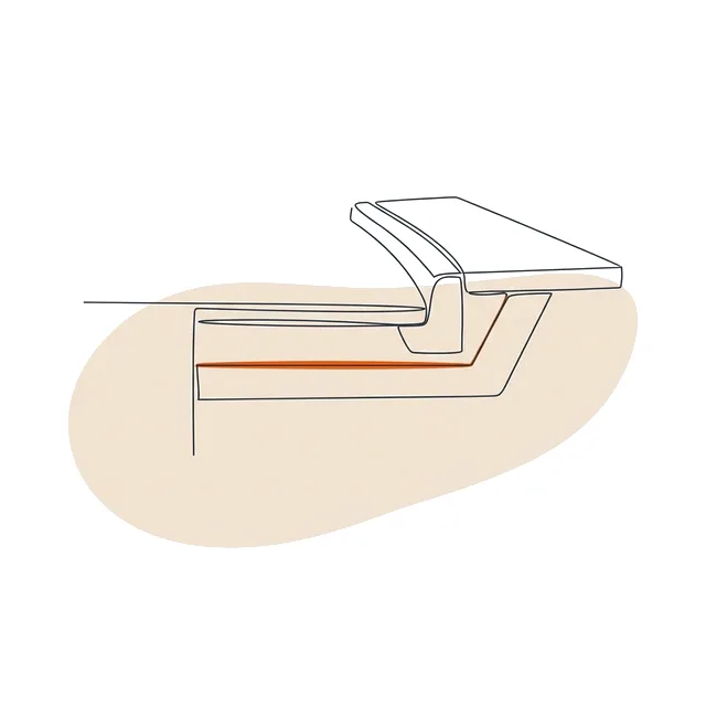 Coupe d’une chaussée en couches, la couche de forme mise en évidence